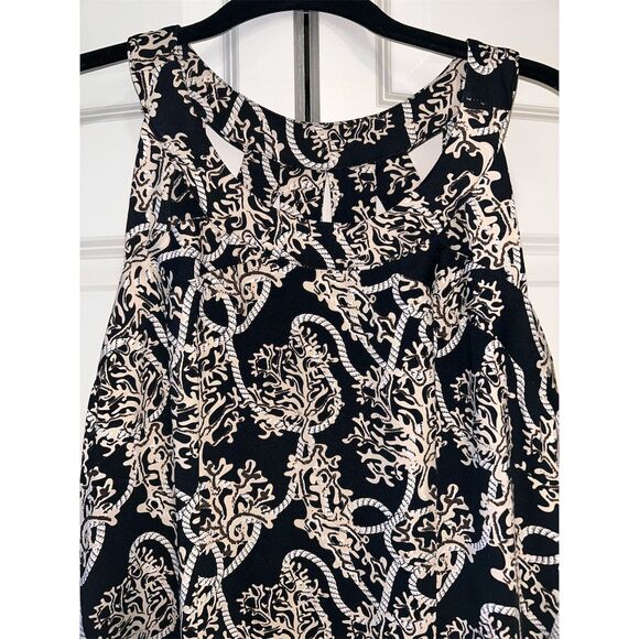 Lulu B Women's Black Coral and Rope A-Line Midi Dress Size M Casual - Picture 2 of 7